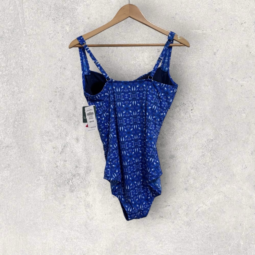 L.L.Bean womens square beck one piece swimsuit NWT - Picture 3 of 9